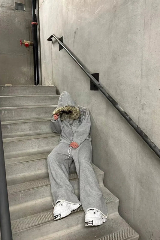 Gothic Skeleton Zip Up Hoodie