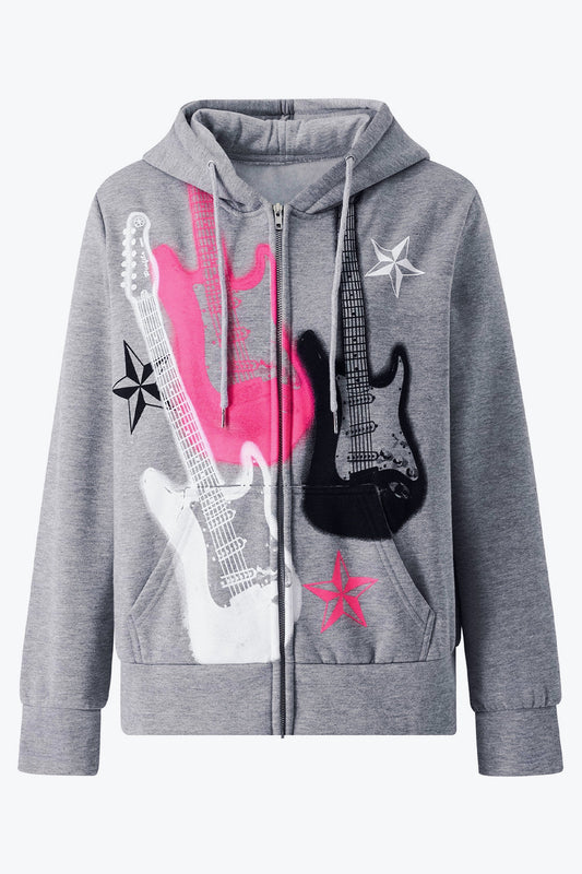 Electric Guitar Print Hoodie