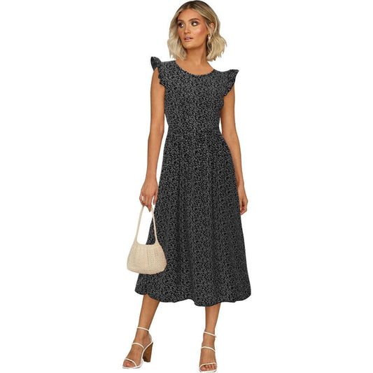 Small floral wood ear dress - Trendha