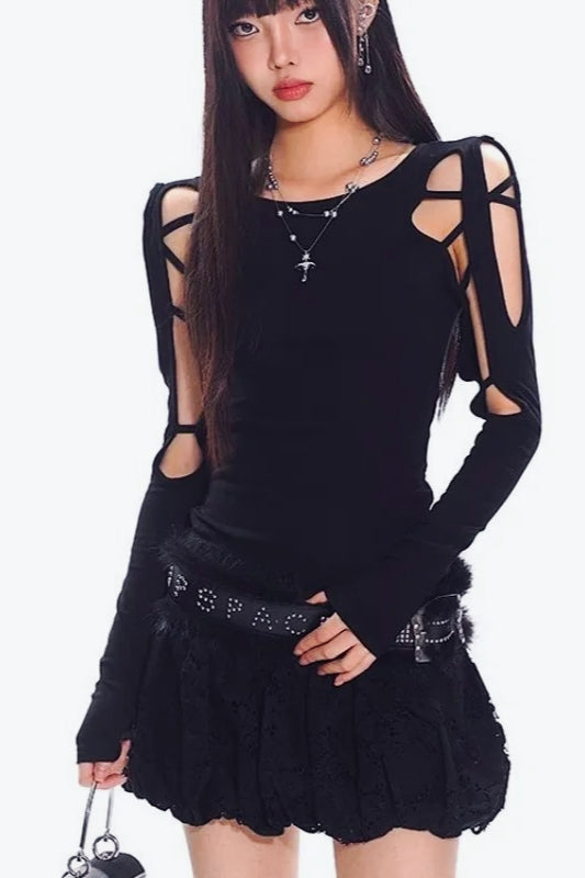 Y2K Gothic Print T-Shirt