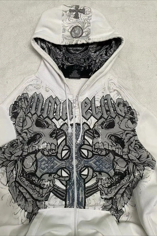 Vintage Loose Fleece Hoodie