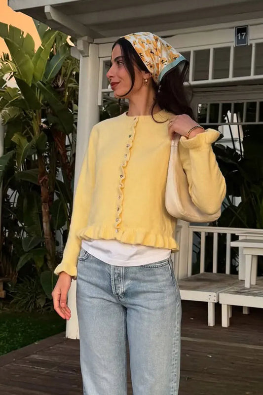 Single-Breasted Knit Cardigan