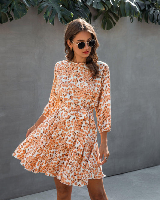 Women's dress with leopard print - Trendha