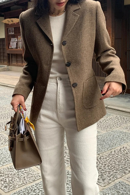 Slim Wool Coat Blazer