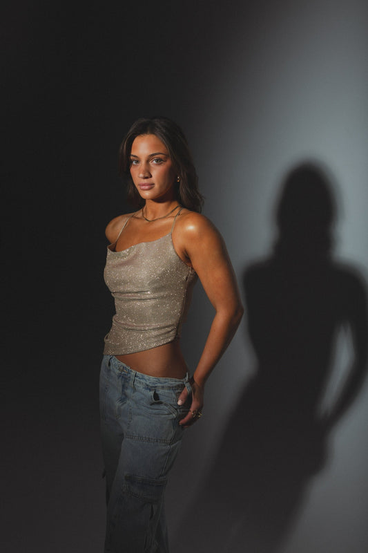 RESTOCKED :Cecelia Shimmer Top