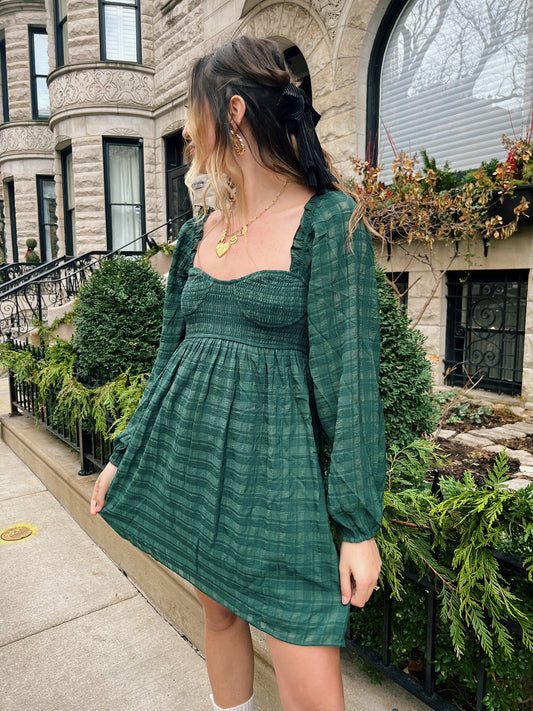 French Feeling Plaid Dress