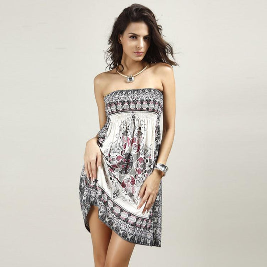 Large fashion milk silk ice silk dress - Trendha