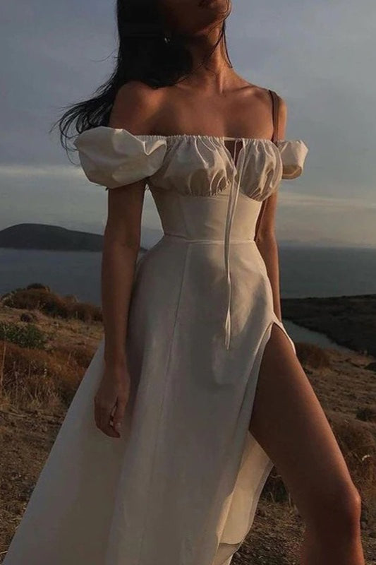 Tie Strap Split Hem Maxi Dress