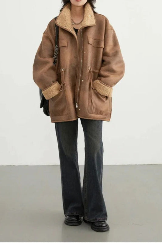 Reversible Stand Collar Puffer Jacket