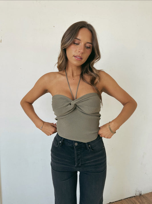 Remi Twist Front Halter Top