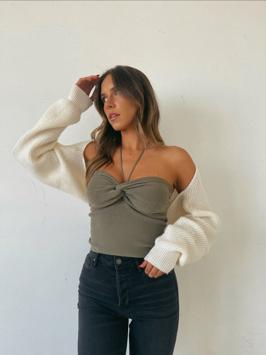 Remi Twist Front Halter Top