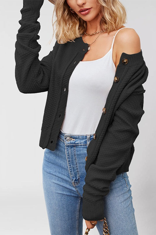 Single Breasted Knit Sweater