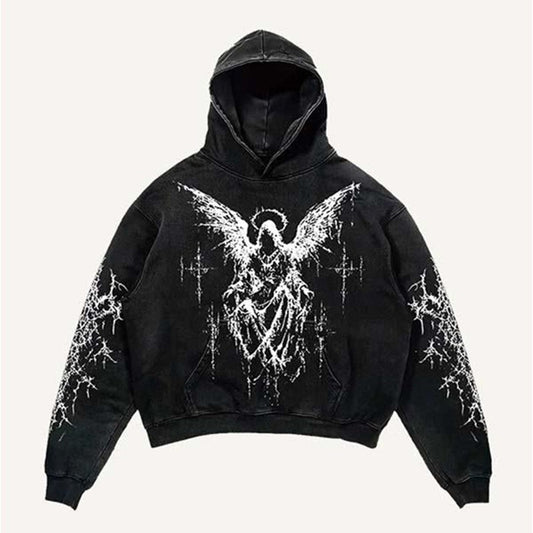 Graphic Print Oversized Hoodie