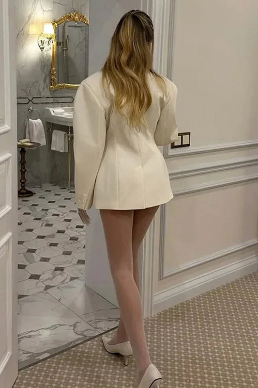 Turn Down Collar Casual Blazer