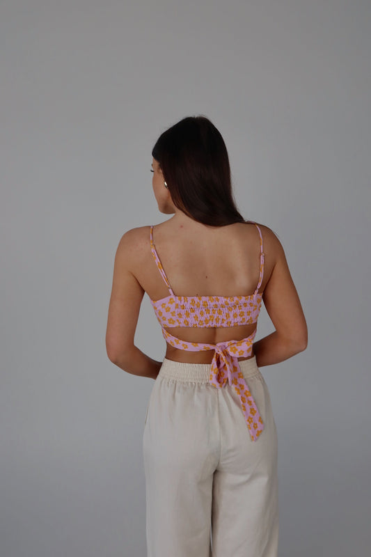 SALE :Cassie Floral Crop Top