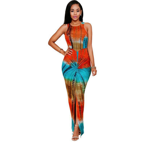 European and American Sexy Print Dress - Trendha