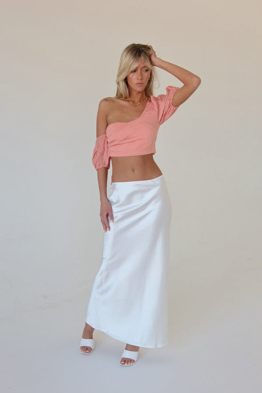 RESTOCKED :Lacey One Drop Shoulder Puff Sleeve Top