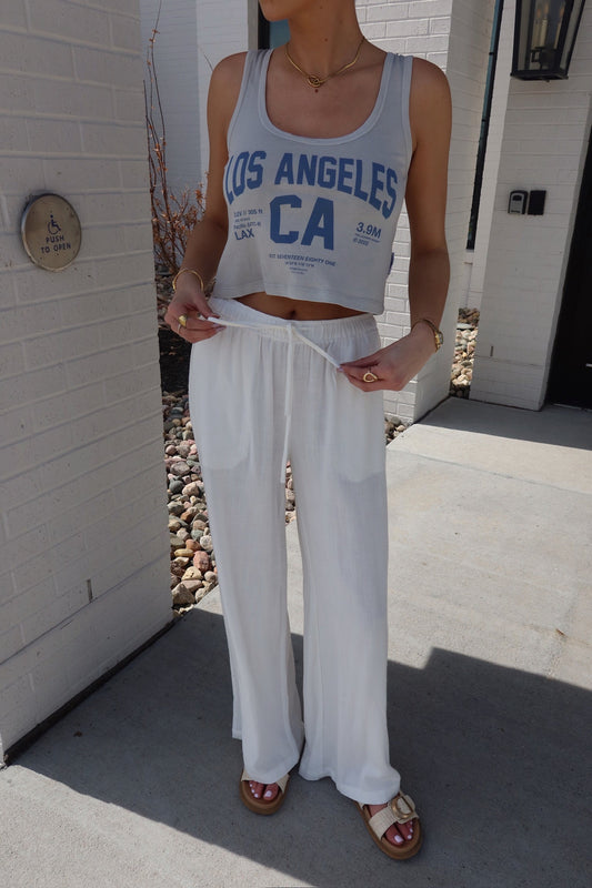 Los Angeles Boxy Tank In Grey