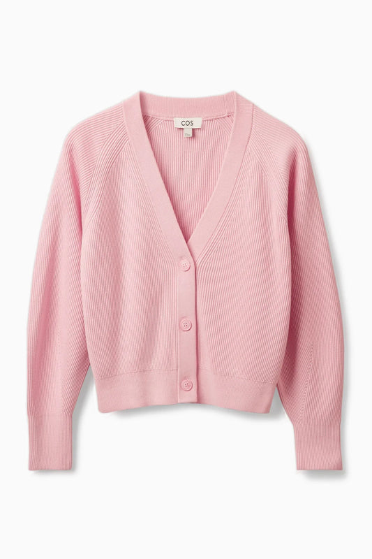 V-neck Ribbed Casual Bat-sleeve Cardigan Cardigan