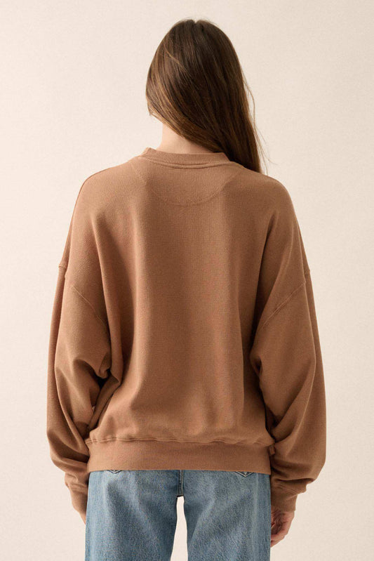 Stay Toasty Garment Dyed Thermal Pullover Top