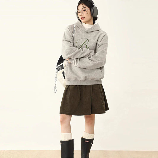 Grey Letter Printed Top