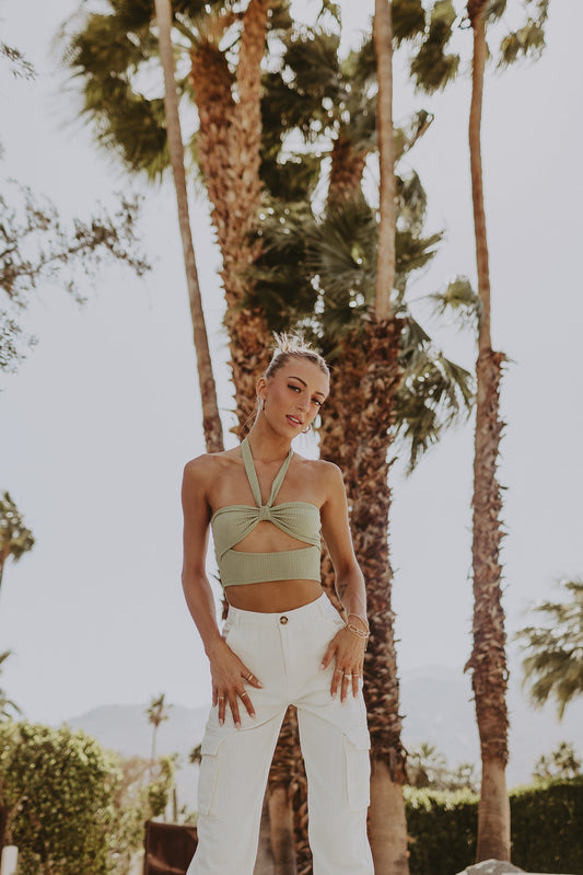 Selma Sage Halter Top