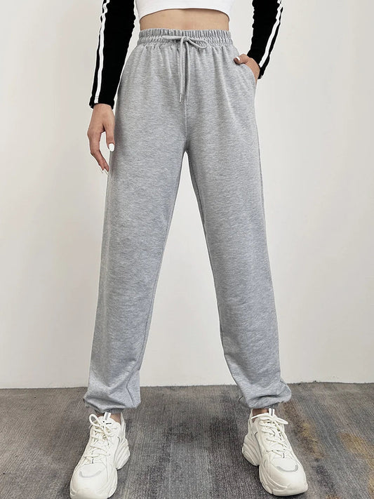 New Gray Women Sweatpants Baggy Autumn Oversize Winter Joggers Casual Bottom