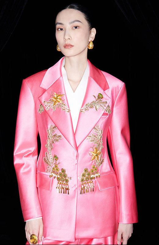 M essential Mackay designer Rose Jersey workshop Spanish metallic embroidery suit - great.