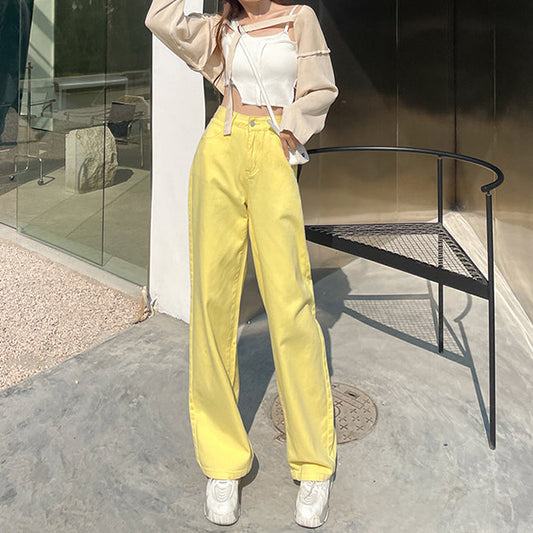 Color Pop Straight Leg Jeans (4 Colors)