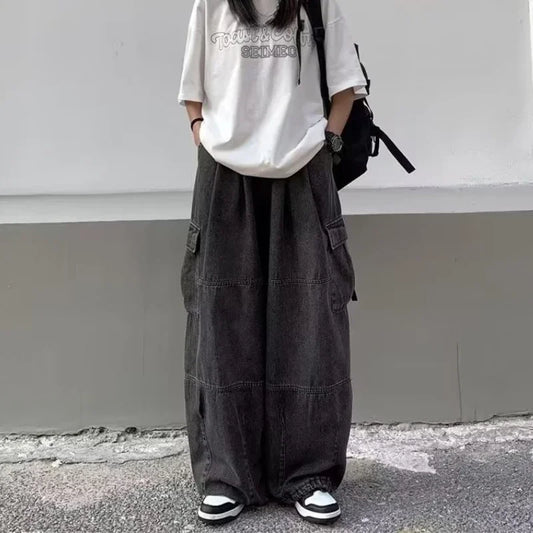 Women Streetwear Parachute Cargo Harajuku Track Training Pants