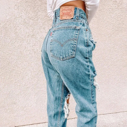 Retro For Summer 2025 New High-waisted Slimming Versatile Loose Design Jeans