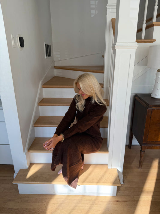 Isabel Sweater Dress // Cocoa