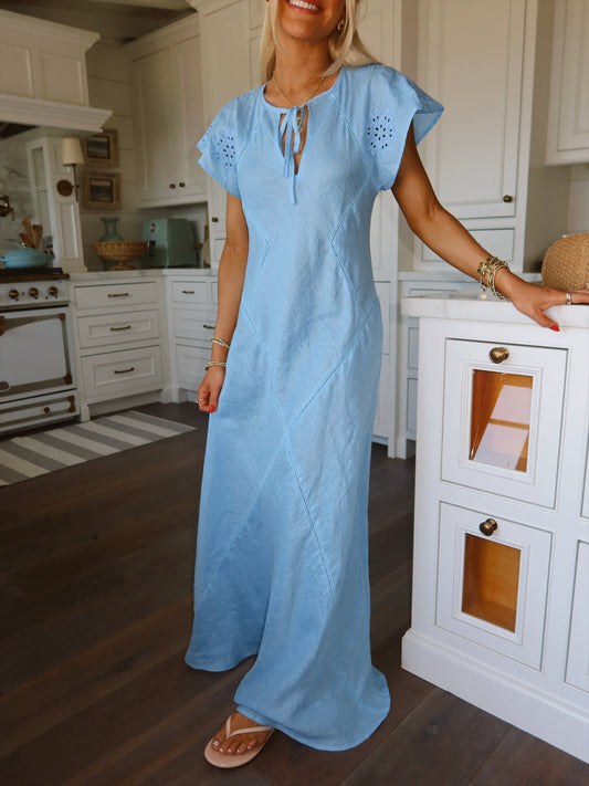 Clambake Linen Dress // Ocean