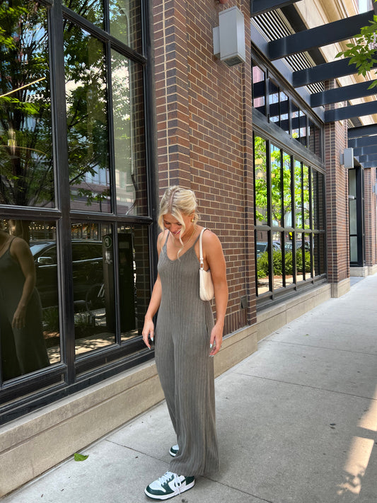 Everyday Ease Ribbed Jumpsuit// Olive *RESTOCKED*