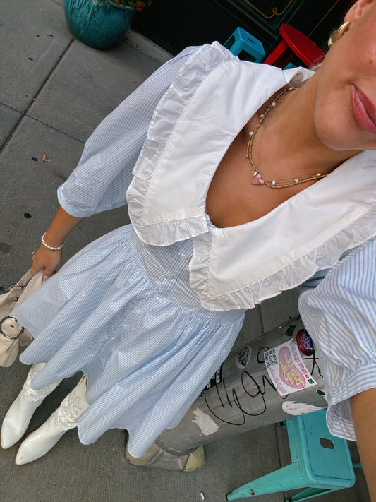 Cape Cod Dress// Blue Stripe