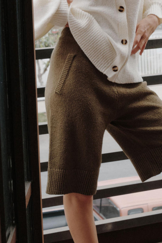 Promise the Label Textured Knit Sweater Shorts