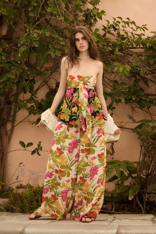 Aloha Again Tropical Floral Split-Front Tunic Top