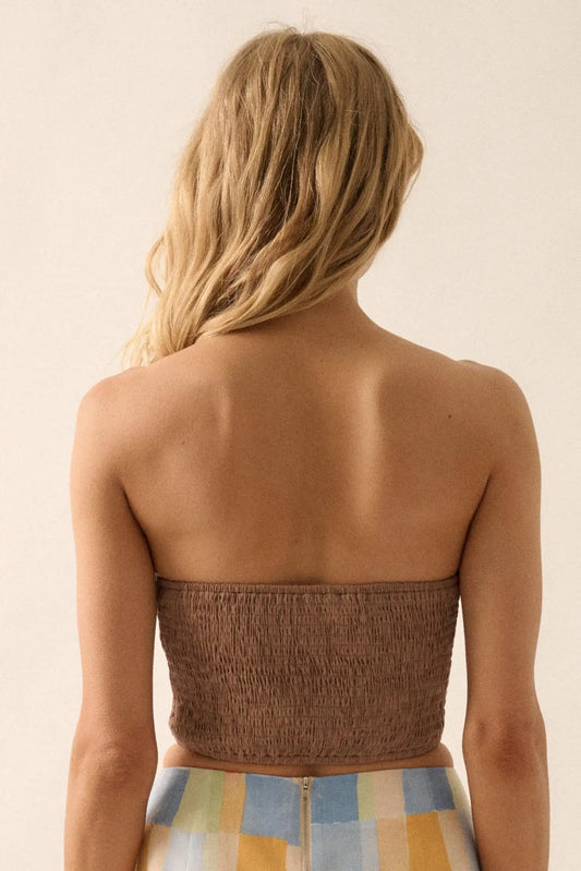 Wonderful Day Strapless Cropped Corset Top