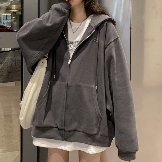 FashionSierra - Korean Version Oversized Solid Color Hoodies