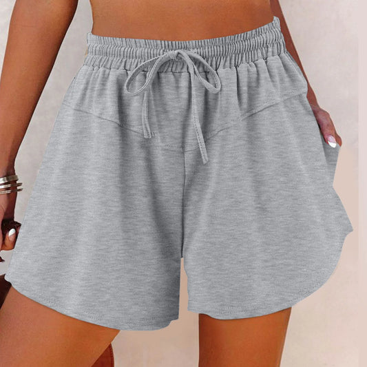 Women's Casual Floral Print Drawstring Loose Shorts High Waist Cotton Linen Sport Office Summer Shorts
