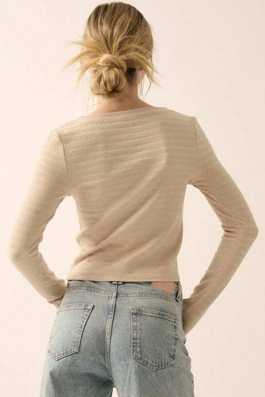 You Do You Ribbed Knit Scoop-Neck Top