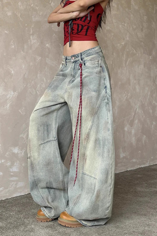 Vintage Wide Leg Light Blue Jeans