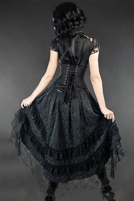 Gothic Lace Trim Halloween Skirt