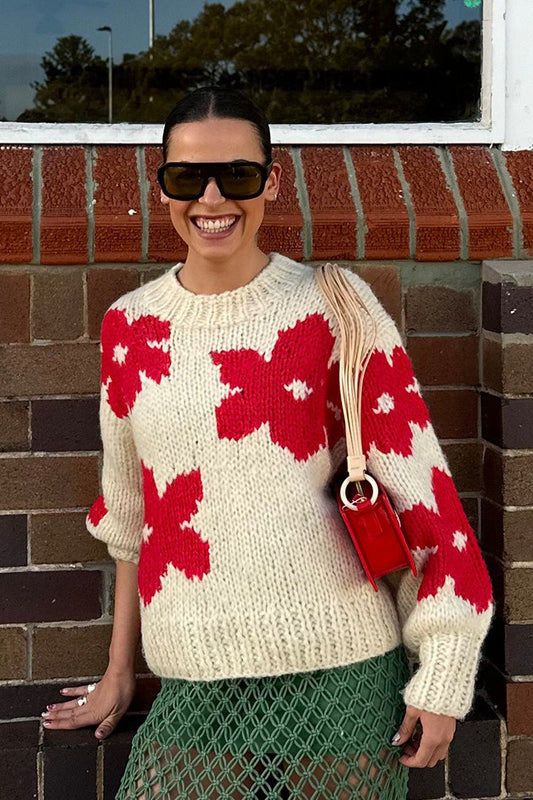 Pullover Floral Detail Sweater