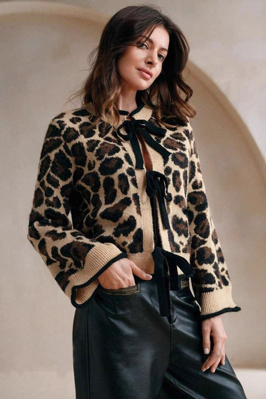 Loose Fit Leopard Print Sweater