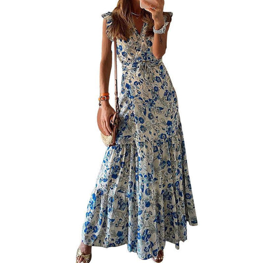 Women's printed lace dress - Trendha