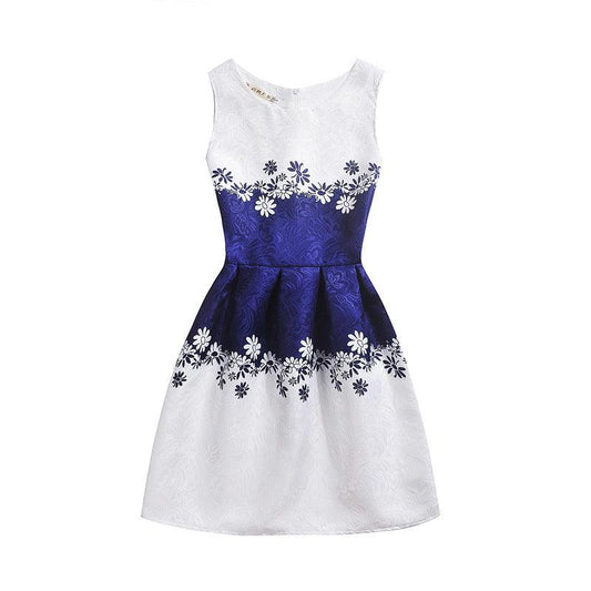 Fashion Slim Slimming Sleeveless Printed Dress - Trendha