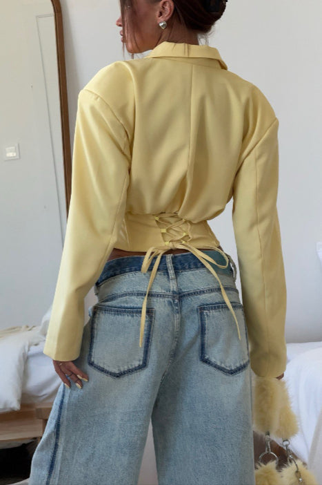 Solid Color Short Casual Blazer