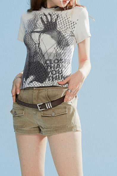 Chic Fitted Cotton T-Shirt