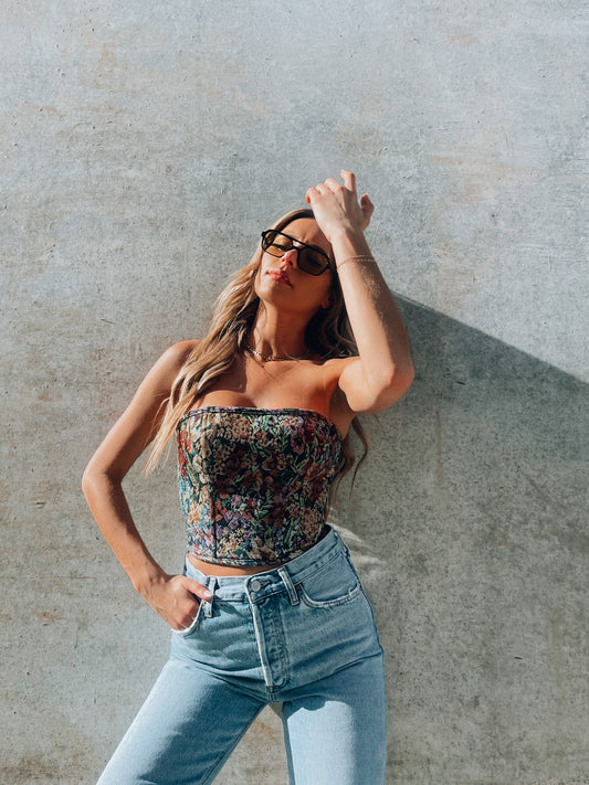Nola Floral Corset Top